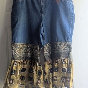 Bohemian Patchwork Flare Jeans